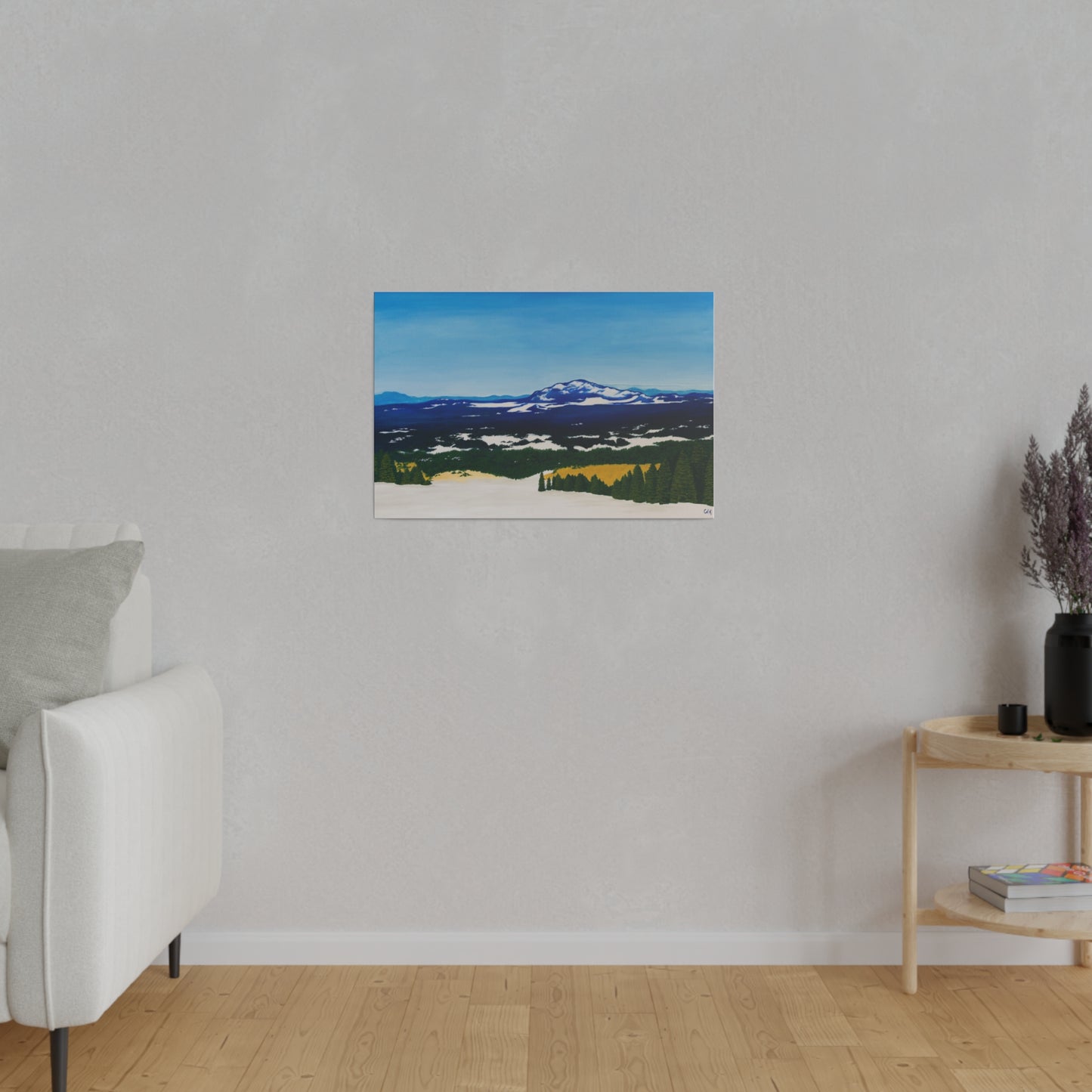 "Snow-Kissed Peaks of Flagstaff", Matte Canvas, Stretched