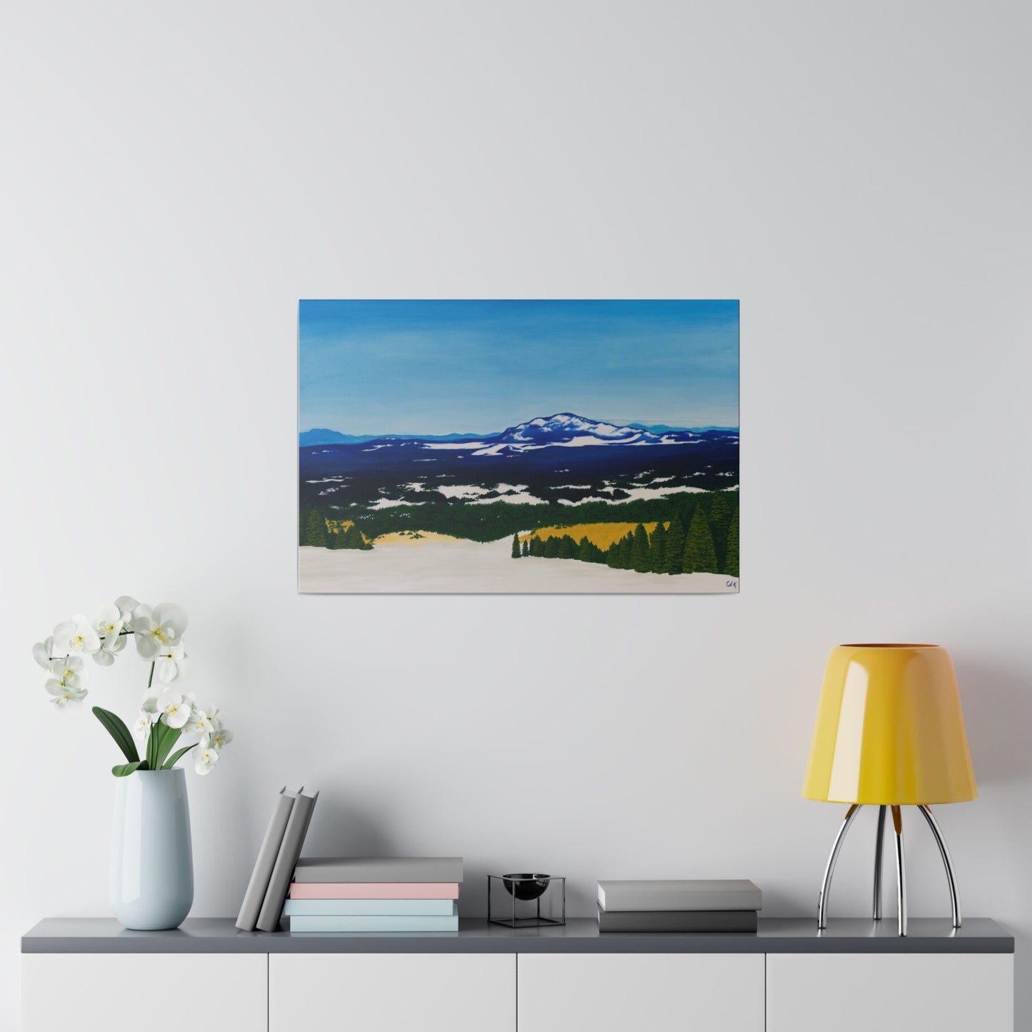 "Snow-Kissed Peaks of Flagstaff", Matte Canvas, Stretched