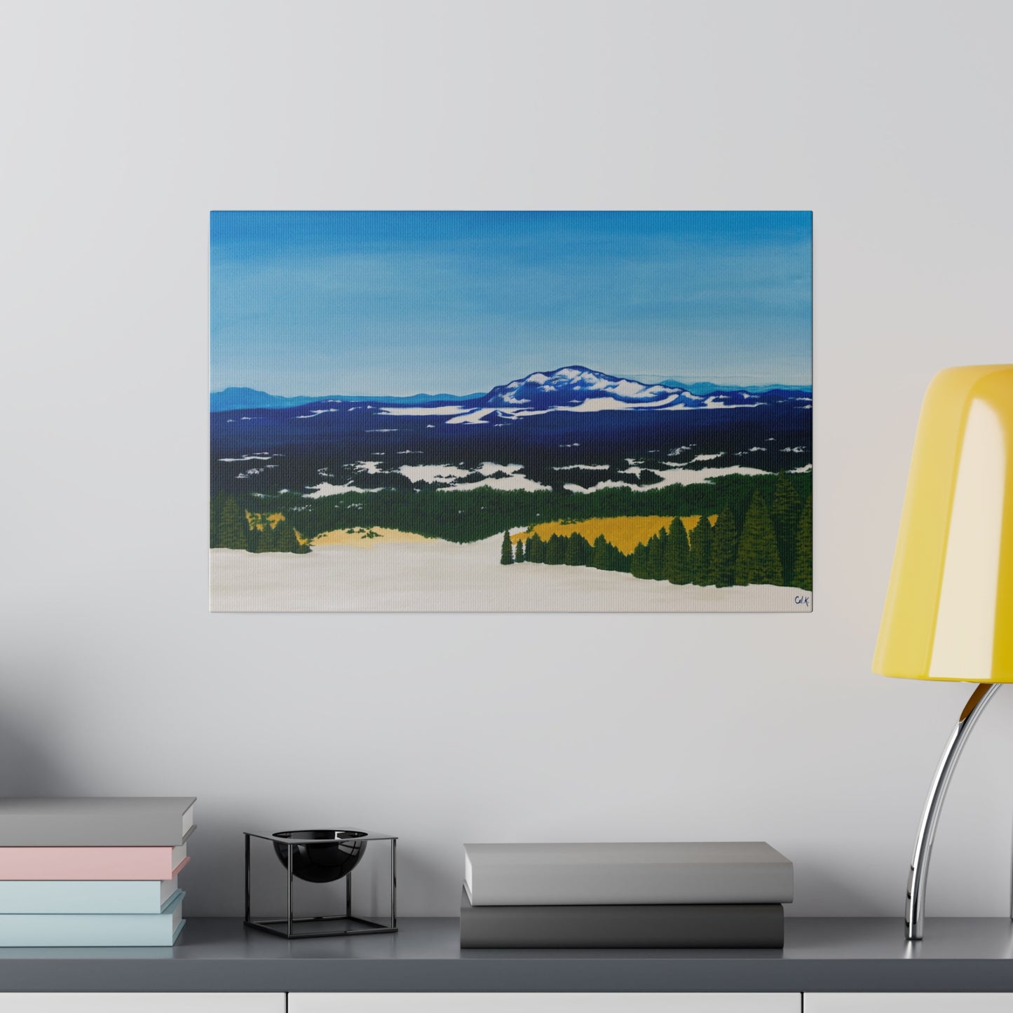 "Snow-Kissed Peaks of Flagstaff", Matte Canvas, Stretched