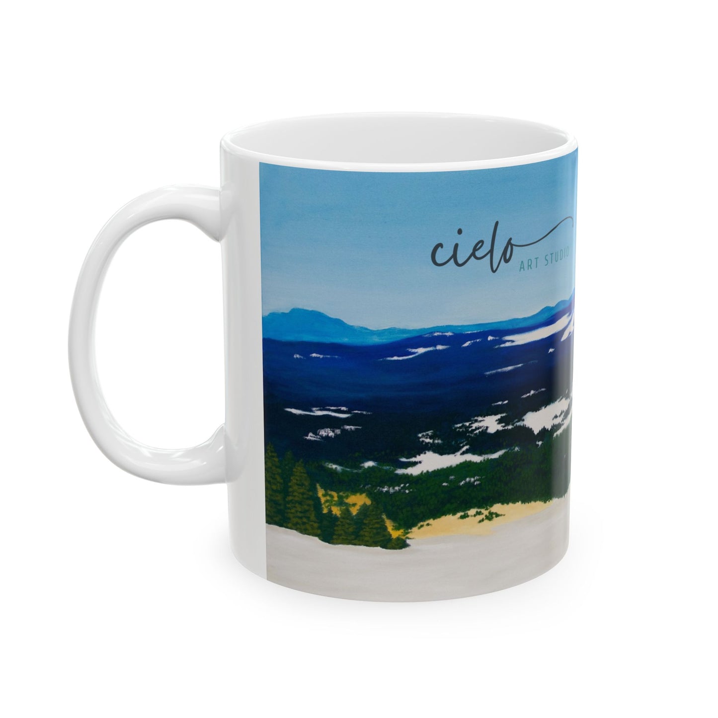 "Snow-Kissed Peaks of Flagstaff" Ceramic Mug