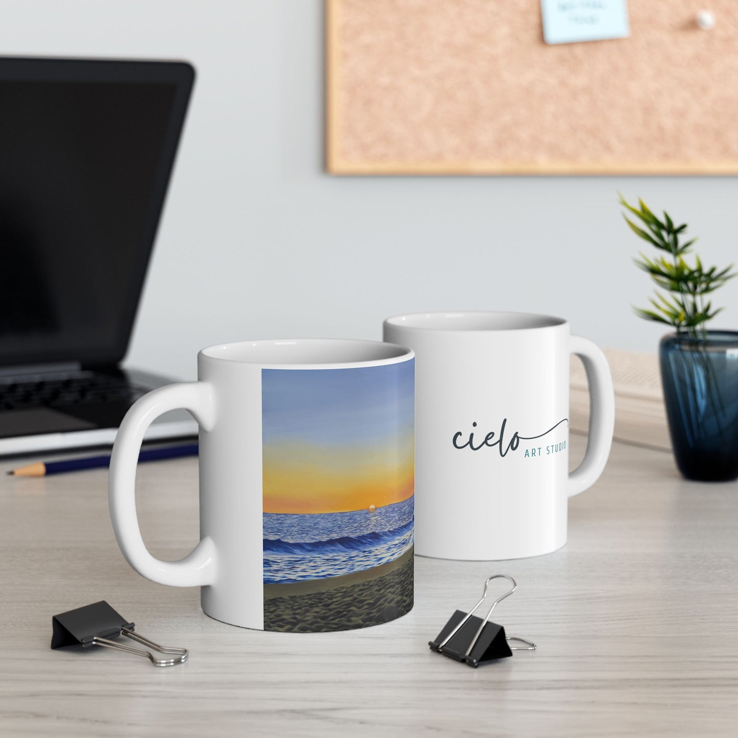 "Encinitas Beach" Ceramic Mug