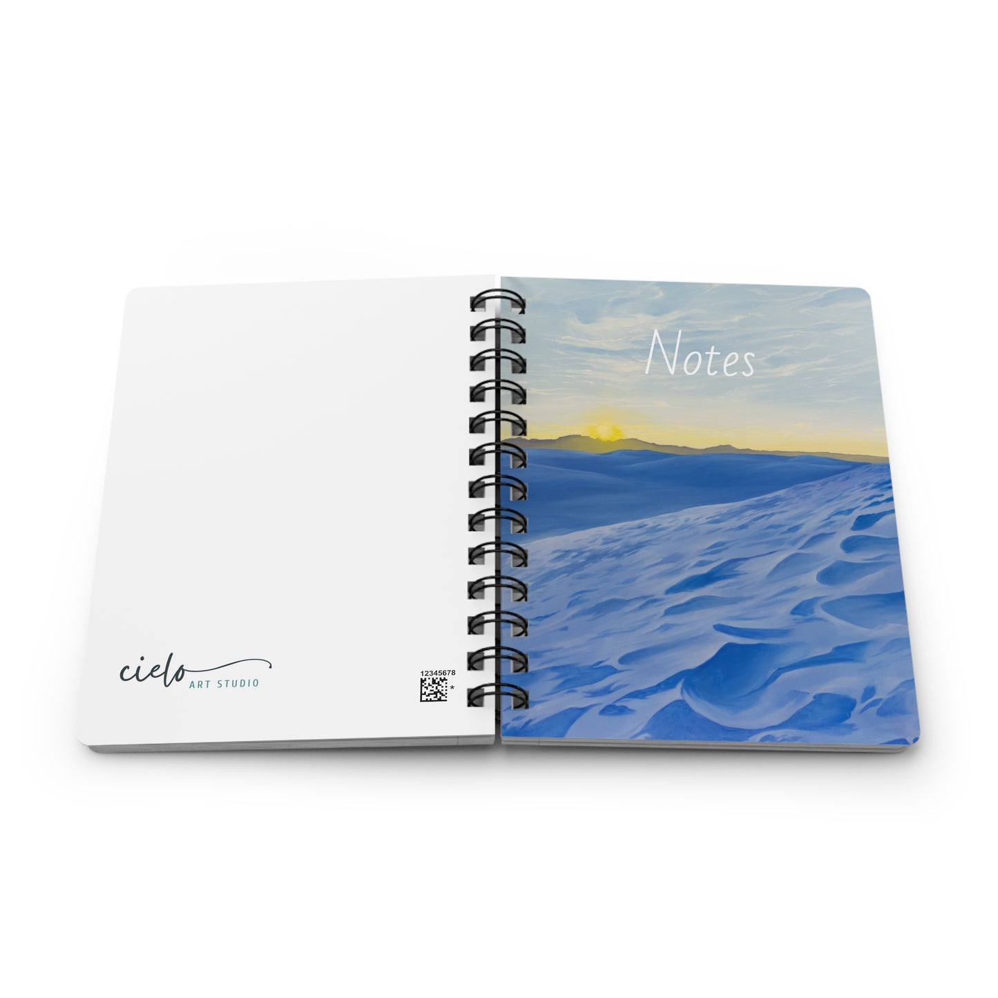 Spiral Bound Journal, "White Sands"