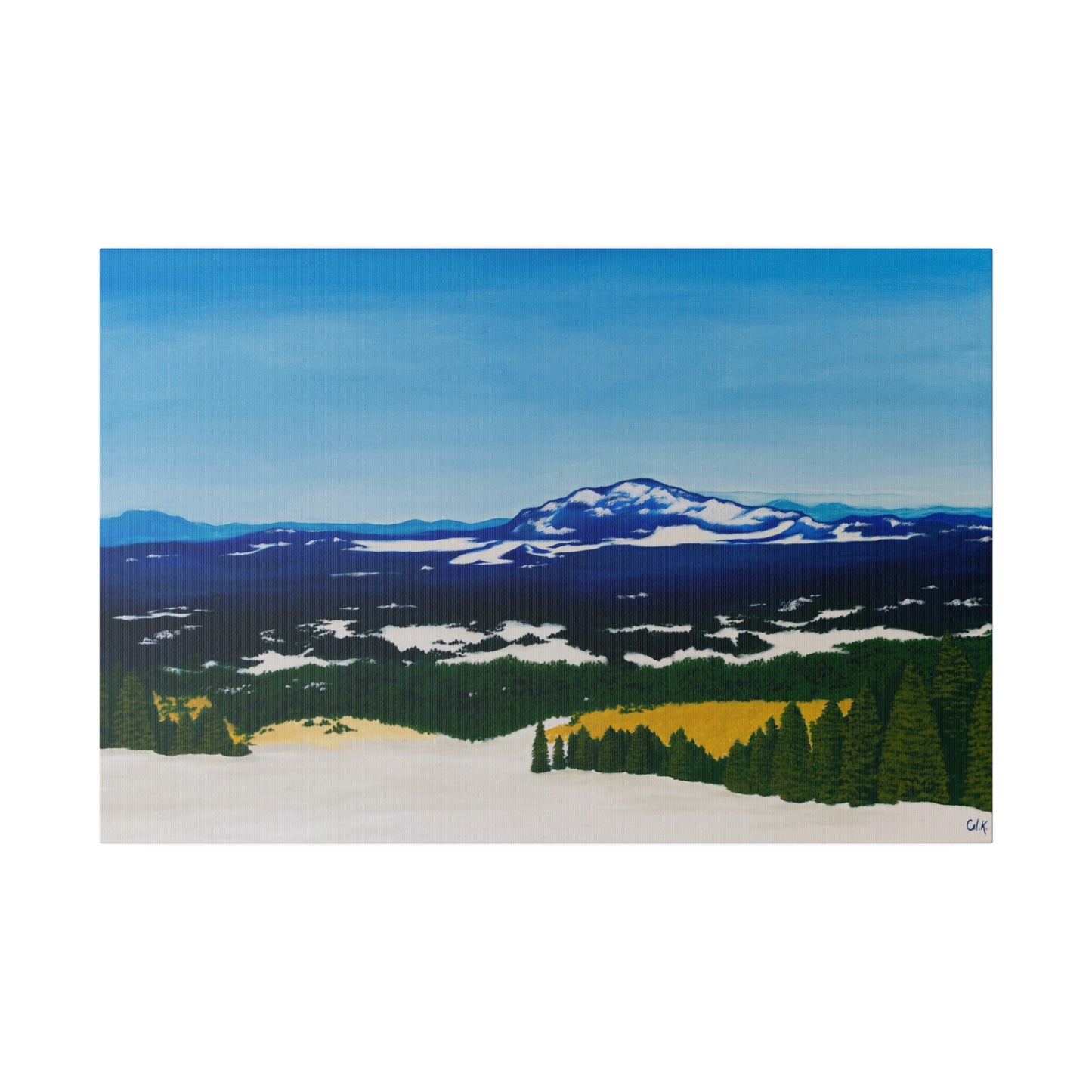 "Snow-Kissed Peaks of Flagstaff", Matte Canvas, Stretched