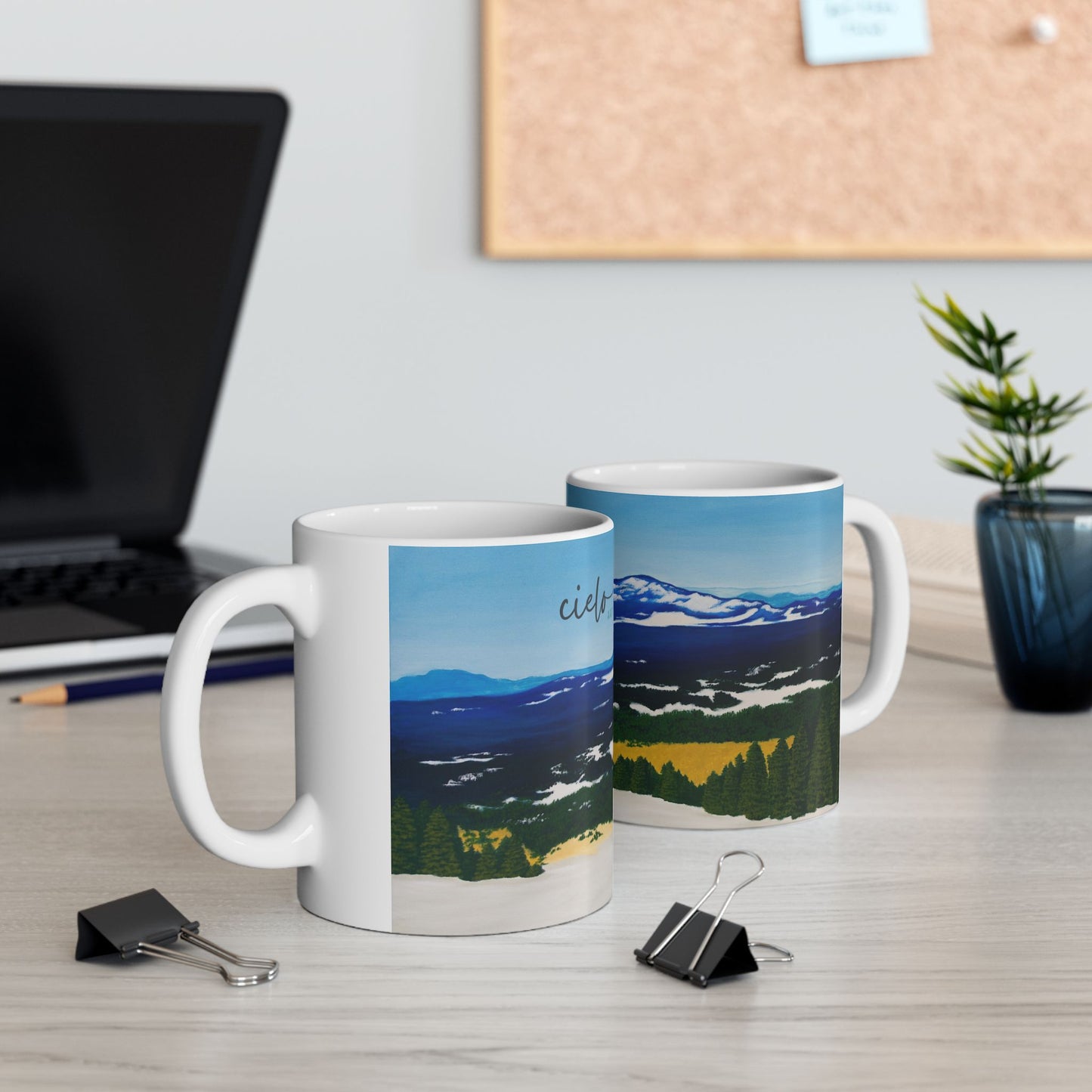 "Snow-Kissed Peaks of Flagstaff" Ceramic Mug