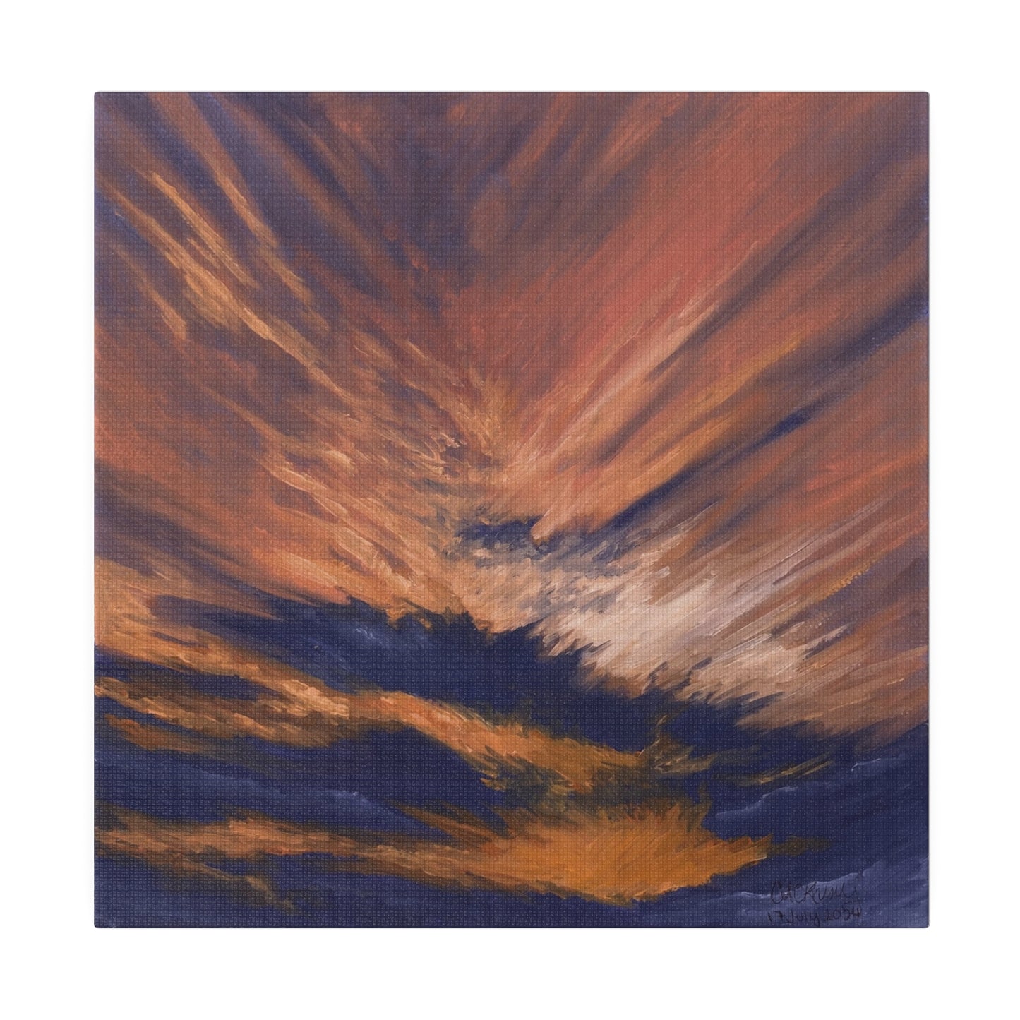 "New Mexico Sky Scrape", Matte Canvas, Stretched