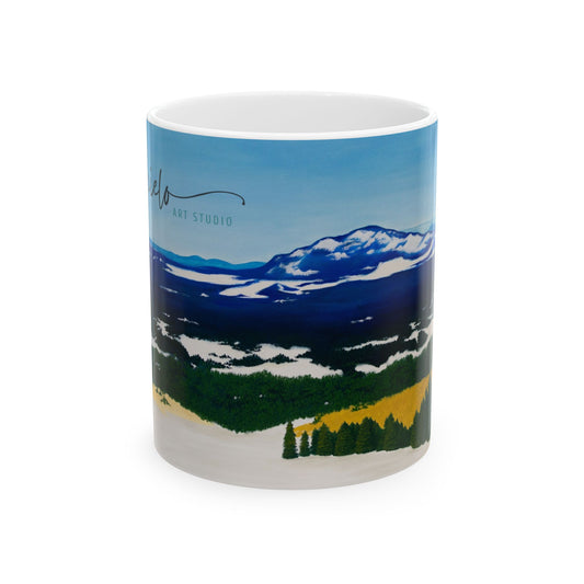 "Snow-Kissed Peaks of Flagstaff" Ceramic Mug
